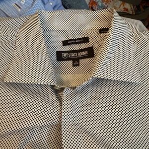 Stacy Adams Monochrome Patterned Men's Shirt